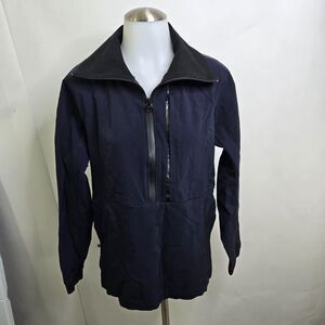 Theory Riser Mens S Small Navy Blue 1/2 Zip Pullover Windbreaker Jacket Fleece